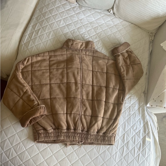 Free People Dolman Quilted Knot Jacket in Champagne Diamonds XS - Picture 7 of 7